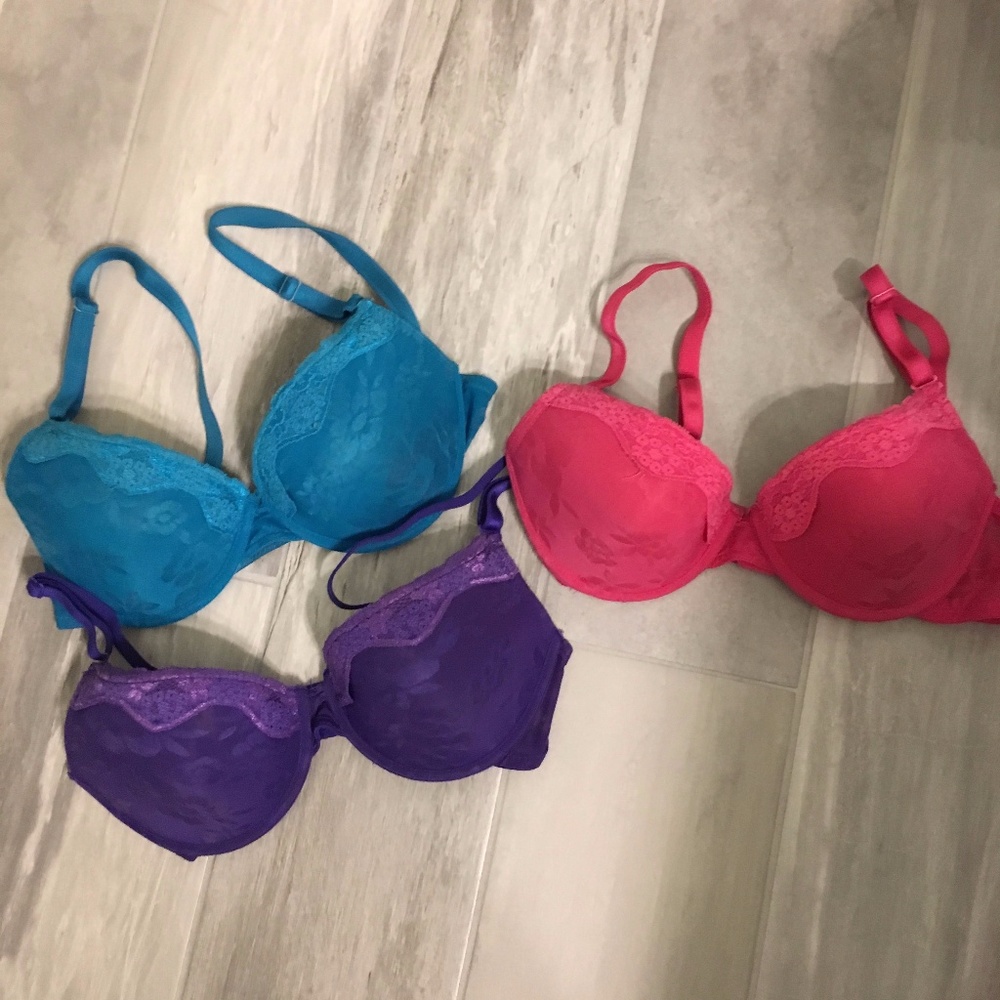 Three Padded Push Up Bra Bundle Kali & Wins 32B